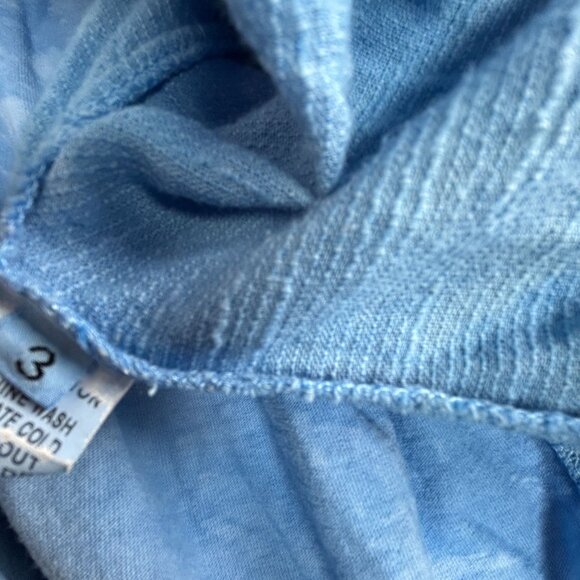 Steel Pony Womens Size 3 Blue Asymmetric Jacket Button Front Art to Wear Cotton - Picture 4 of 9